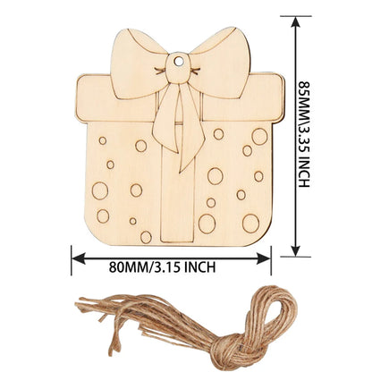 Ornements de confrontation d'arbre de Noël multi-styles, découpes artisanales en bois vierges pour la décoration d'intérieur de bricolage