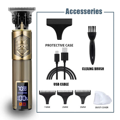 Tondeuse à cheveux électrique Portable USB, charge rapide, Vintage, sans fil, pour barbiers, Machine de coupe de cheveux, nouveauté 2025