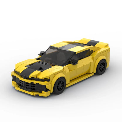 InhawBrick vitesse course Sport véhicule Racer Camaro jaune voiture bloc de construction adultes brique ensembles modèle jouets pour enfants