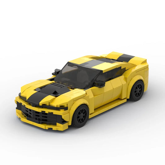 InhawBrick vitesse course Sport véhicule Racer Camaro jaune voiture bloc de construction adultes brique ensembles modèle jouets pour enfants