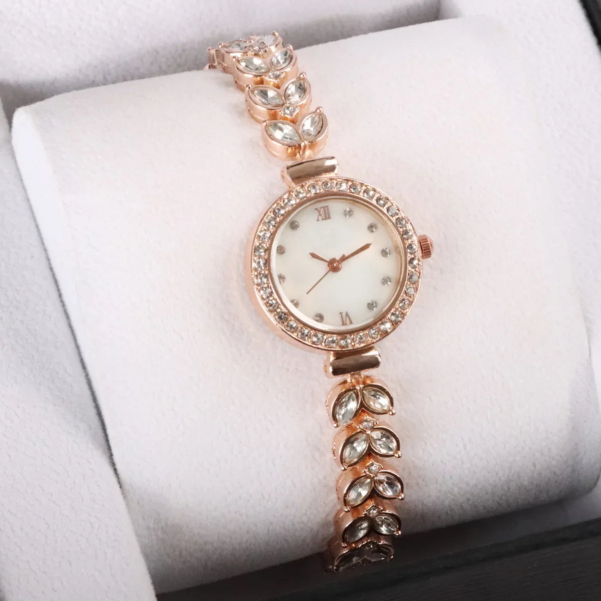 Diamond-Ear-Montres-bracelets à quartz pour femmes,