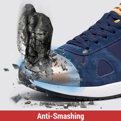 LARNMERN hommes chaussures à bout en acier chaussures de sécurité antistatiques femmes Composite respirant sans lacet travail baskets industries Protection