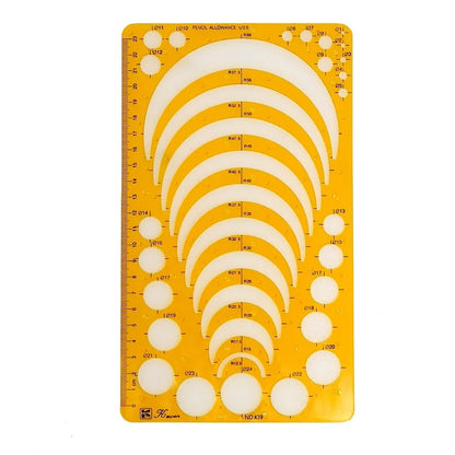 règles pochoirs jaune