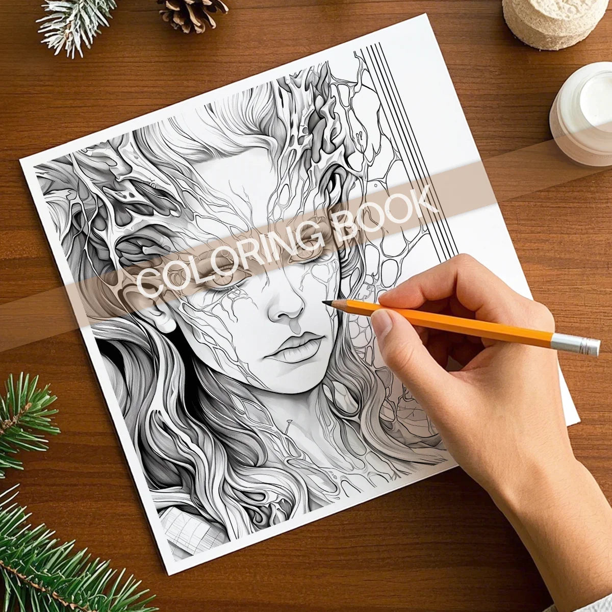 Livre de coloriage TERRIFYING BEAUTY pour adultes, avec motifs audacieux et faciles, dessin à la main, divertissement, loisirs, livres de peinture à la main