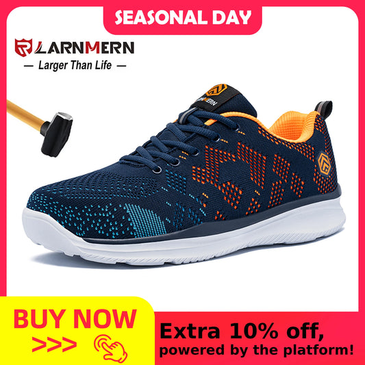 LARNMERN chaussures de sécurité pour le travail hommes bout en acier Construction baskets bottes Anti-crevaison anti-dérapant femmes chaussures
