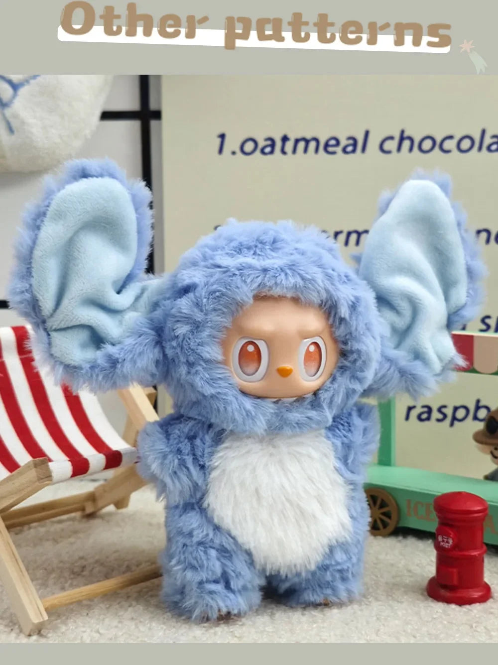 Nouveau pour Labubu tissu transfiguration Kawaii chat 17 cm Velcro poupée mignon habiller peluche jouet vêtements fille cadeau