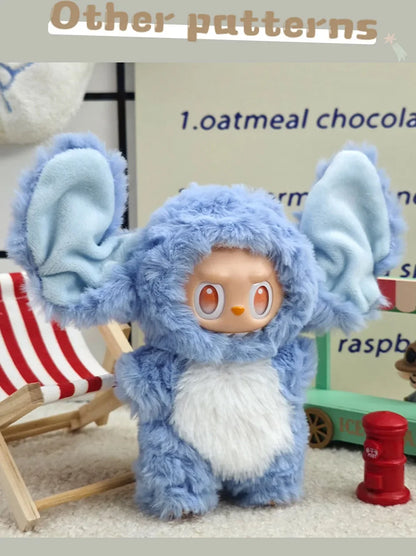 Nouveau pour Labubu tissu transfiguration Kawaii chat 17 cm Velcro poupée mignon habiller peluche jouet vêtements fille cadeau