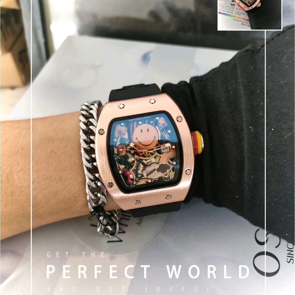 Nouvelle mode d'affaires en Relief tridimensionnel lumineux Cool Quartz hommes montres personnalité montre de luxe horloge AAA hommes montre