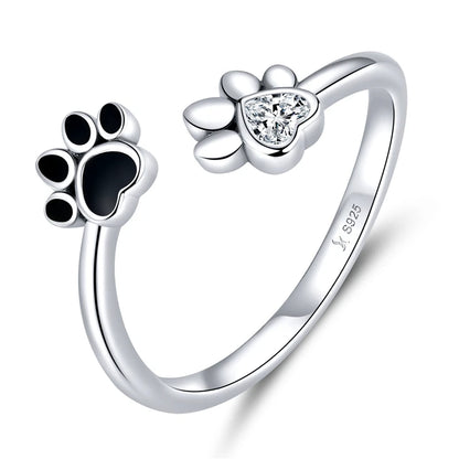 WOSTU-Bagues ajustables en argent regardé 925 pour femme, bijoux originaux empilables, taille ouverte