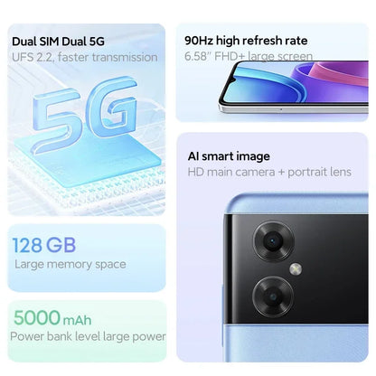 Global Rom Xiaomi Redmi Note 11R 4/6/8GB + 128GB MTK700 5000mAh 5G Smartphone 90 Hz 6.58 "FHD + 13MP Bluetooth 5.1 téléphones mobiles