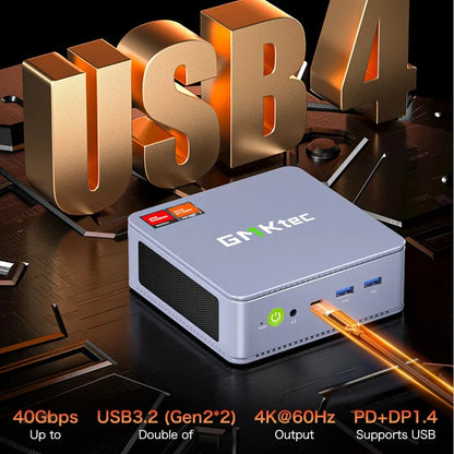 GMKtec Mini Pc GMK K6 AMD Ryzen7 R7 7840HS NUCBOX Conception du système à double ventilateur Window11 Pro AMD Radeon ™   780M Type-C USB 4.0