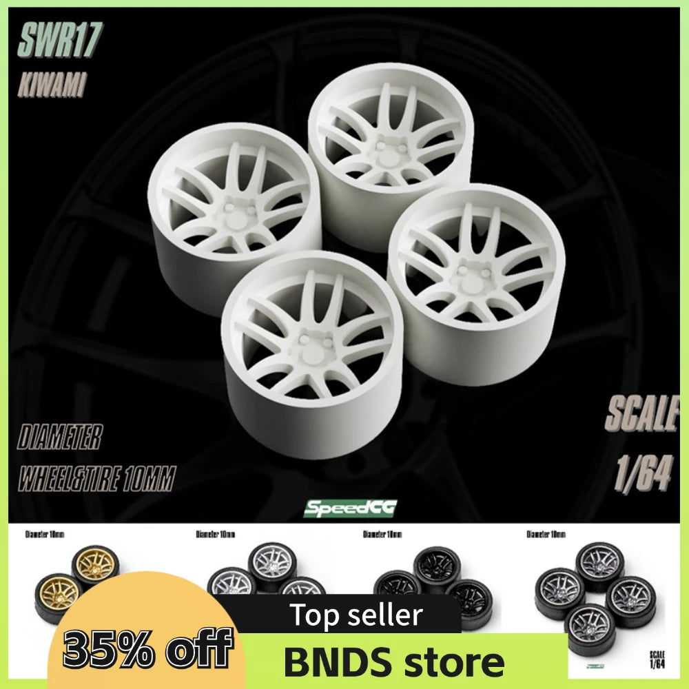 SpeedCG-Roues ABS 1/64 avec caoutchouc, pièces modifiées de type K, diamètre 10mm, pour modèle de voiture de course, véhicule jouet Hotwheels Tomica