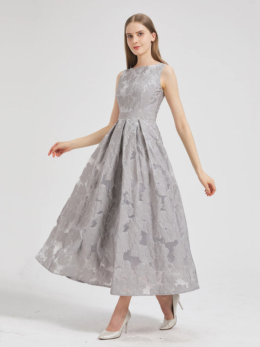 Robe longue élégante en Organza brodée de fleurs pour femmes, nouvelle mode d'été, sans manches, robes de soirée de vacances, de bal, 2024