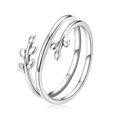 WOSTU-Bagues ajustables en argent regardé 925 pour femme, bijoux originaux empilables, taille ouverte