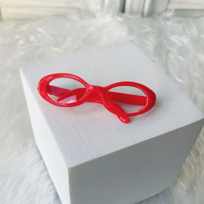Lunettes de soleil ovales pour poupées en peluche Labubu Kpop idole, accessoires de poupée en plastique à la mode, lunettes mignonnes de décoration