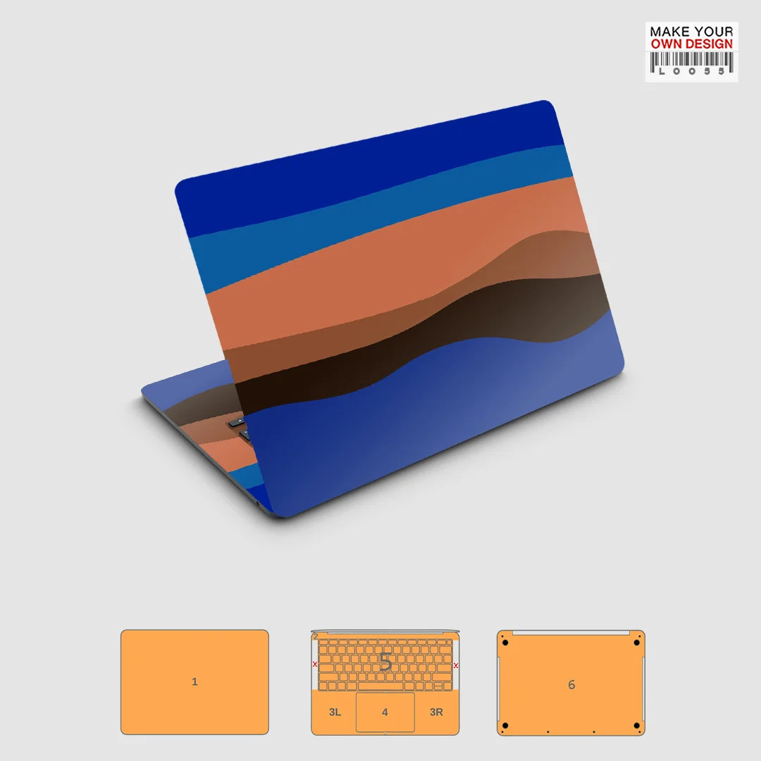 Autocollant de peau coloré pour Macbook Pro 14 2021 2023 2024, protecteur d'écran de peau entièrement dérivé