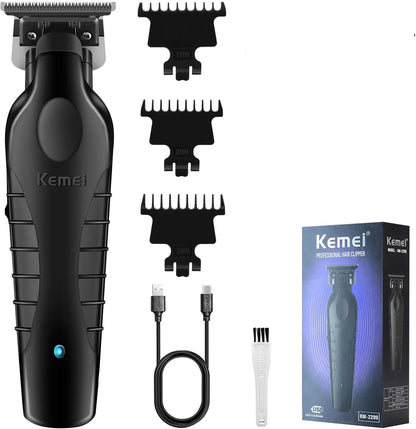 Kemei 2299 barbier zéro écart tondeuse professionnelle sans fil 0mm