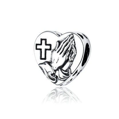 BISAER 925 en argent Sterling coeur série breloque perle coloré Zircon pendentif ajustement famille fête des mères anniversaire Bracelet bijoux à bricoler soi-même