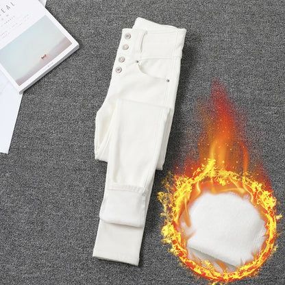 Jean crayon taille haute pour femme, pantalon en denim blanc skinny, leggings coréens, grande taille 34, Vaqueros commandés, Kot Pantolon, décontracté, nouveau