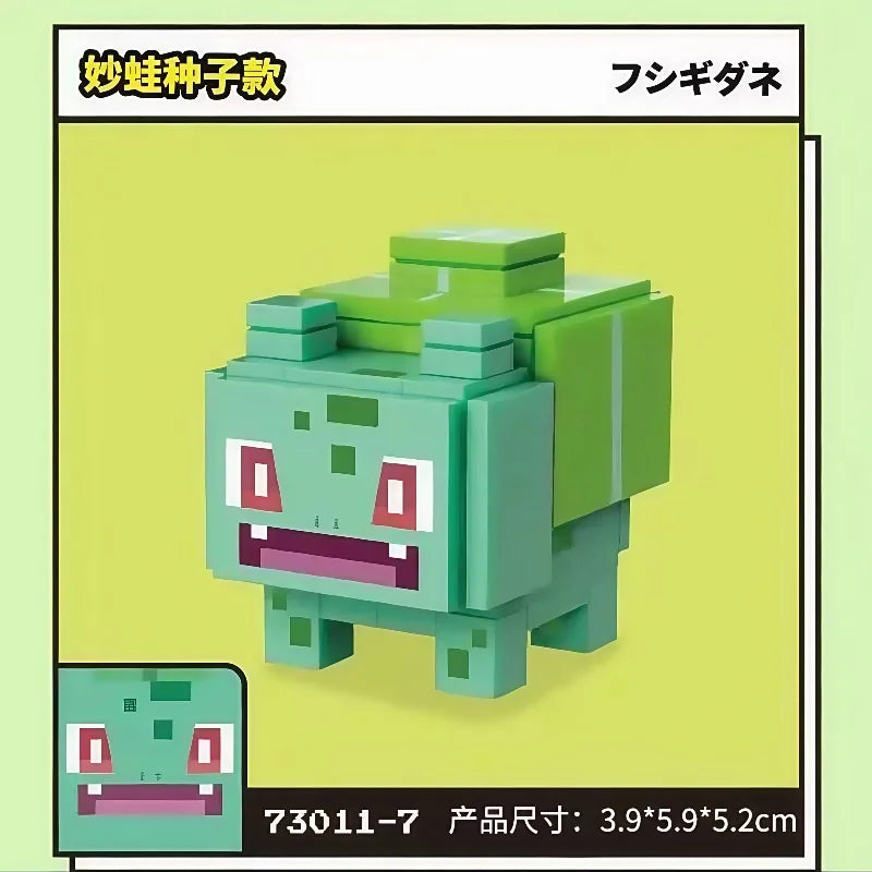 Bloc de construction Pokemon BLOKEES, Pikachu Eevee, écureuil, Charcadet, ronflex, Anime, ornements faits à la main, modèle de jouets, cadeau Surprise, nouvelle collection