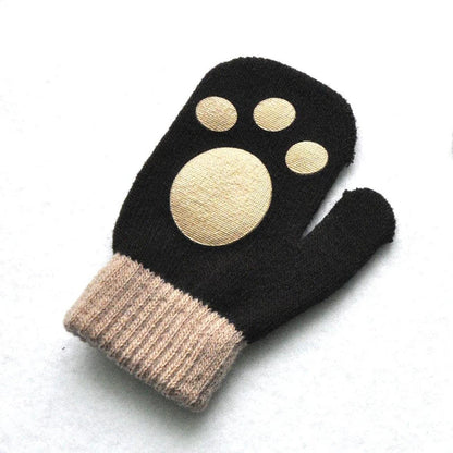 Gants d'hiver chauds pour bébés de 1 à 4 ans, mitaines tricotées en Patchwork, gants à doigts complets pour étudiants de la maternelle