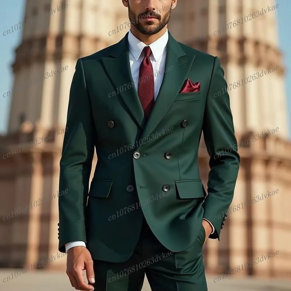 Nouveau Orange mode affaires hommes costume marié Groomsman fête de mariage bal mâle Occasion formelle Tuxedos 2 pièces ensemble Blazer pantalon