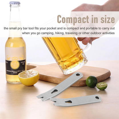 Mini barre à levier en acier inoxydable, petit levier multifonction, mini pied-de-biche EDC, ouvre-porte de survie, ensemble d'outils, 8 pièces