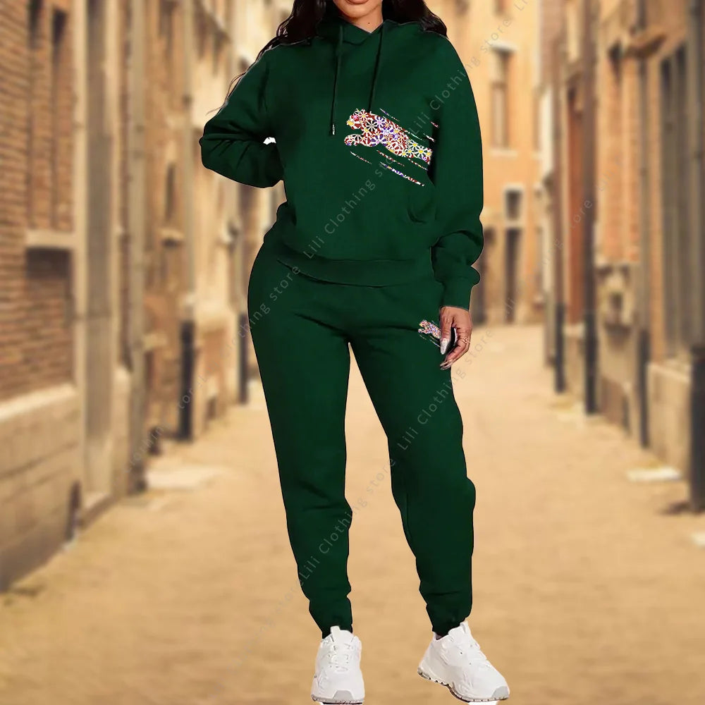 Femmes survêtement esthétique vêtements de créateurs automne hiver haute qualité sweats à capuche pantalons de survêtement vêtements de sport femme pantalons ensembles