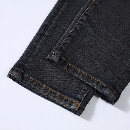 Jeans déFlexpour hommes, pantalons en denim, coupe skinny, déchirés, patché, marque de créateur, Hip Hop, zones bre, mode rétro, High Street