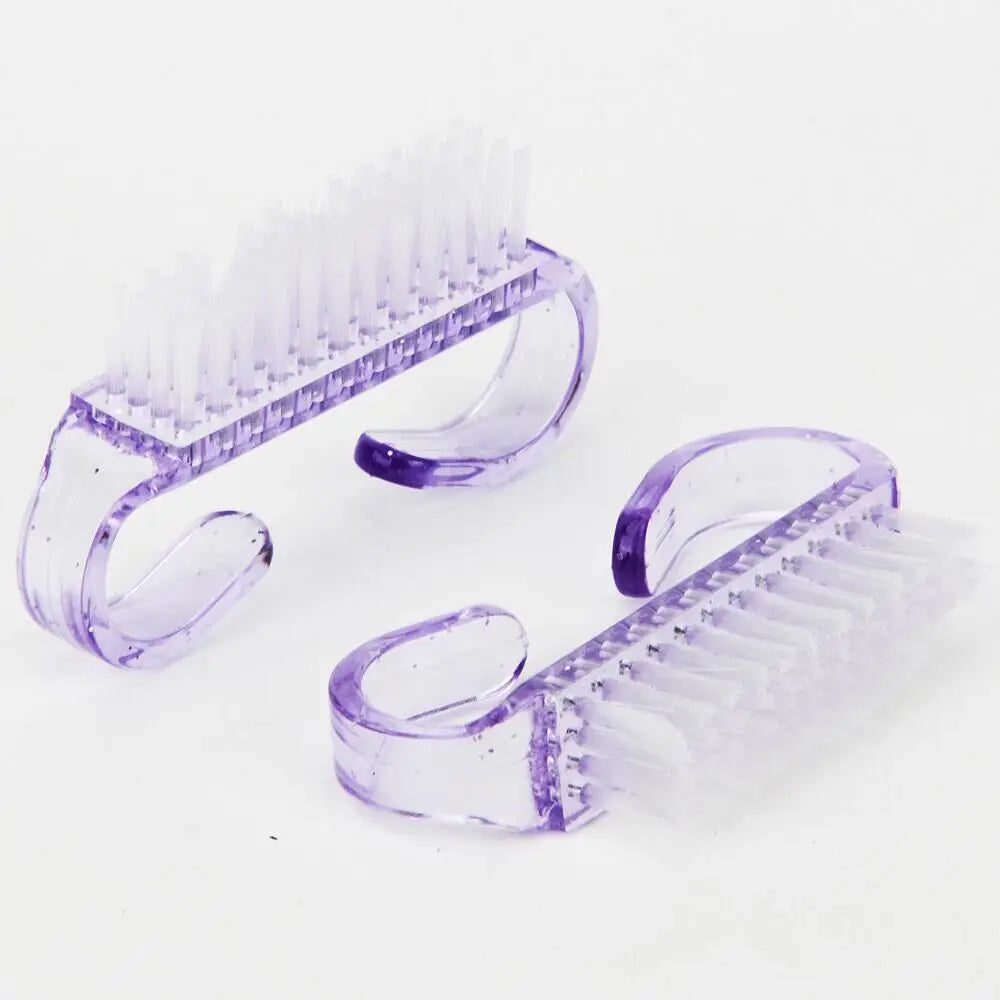 Brosse à ongles en plastique Transparent, couleur, propre, accessoires pour ongles, élimine la poussière, poudre acrylique, outils de manucure et de pédicure, 10 pièces