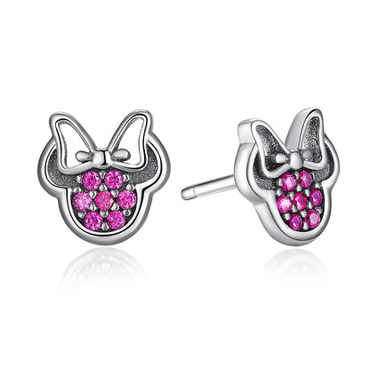 WOSTU boucles d'oreilles cœur fleur 100% argent Sterling 925 perle petites boucles d'oreilles pour femmes mariage fiançailles bijoux cadeaux