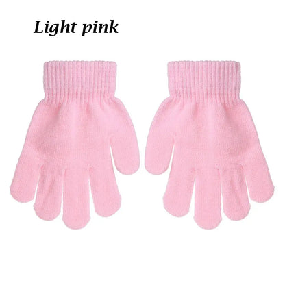 Gants extensibles simples et solides pour enfant, mitaines chaudes pour garçon et fille de 5 à 10 ans, collection automne et hiver