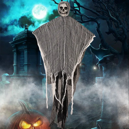 Ornement fantôme crâne suspendu pour Halloween, décoration de maison hantée, accessoires d'horreur, fête d'halloween, décoration intérieure et extérieure de Bar de cour