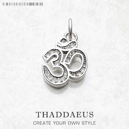 Pendentif Yoga OM Mani Padme Hum S, accessoires de bijoux Vintage de marque, cadeau en argent Sterling 925 pour femmes et hommes