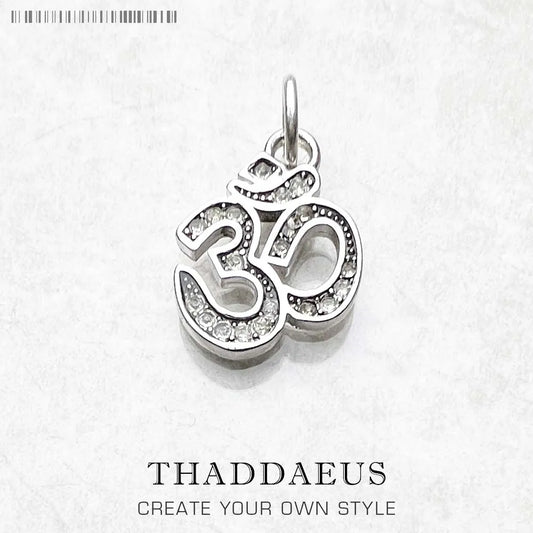 Pendentif Yoga OM Mani Padme Hum S, accessoires de bijoux Vintage de marque, cadeau en argent Sterling 925 pour femmes et hommes