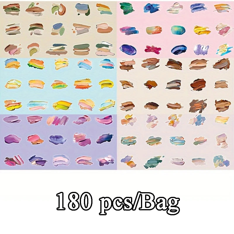 Mr. Paper, 30 pièces, paquet d'autocollants sur le thème de la Palette de couleurs de peinture à l'huile,