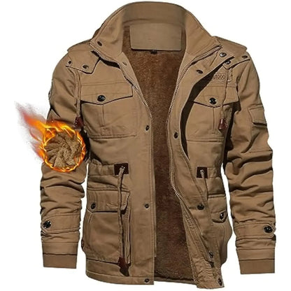 Veste doublée polaire coton vestes militaires hommes hiver nouveau Parkas à capuche pardessus Parkas nouveaux hommes épais travail chaud Cargo manteaux