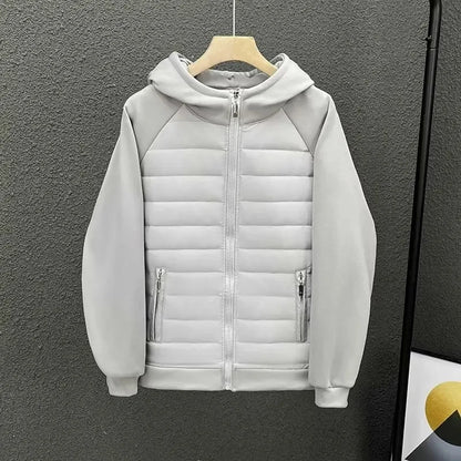 Veste d'hiver à capuche pour hommes, rembourrée en coton, décontractée, légère, bord couvert, veste de Couple, Parkas de Style ample