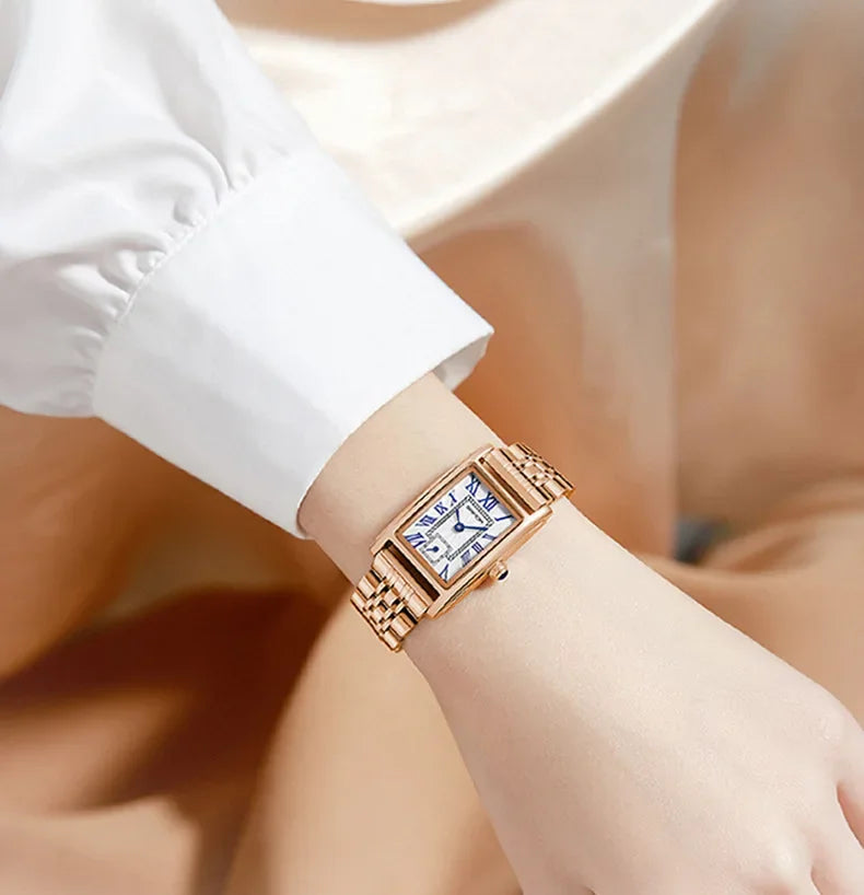 Sanda-Montre-bracelet analogique à mouvement à quartz pour femmes d'affaires, 1116 degrés, design élégant, cadran rectangulaire, eau, nouvelle mode, 2024