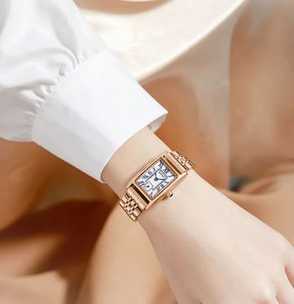 Sanda-Montre-bracelet analogique à mouvement à quartz pour femmes d'affaires, 1116 degrés, design élégant, cadran rectangulaire, eau, nouvelle mode, 2024