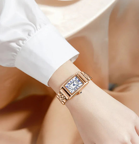 Sanda-Montre-bracelet analogique à mouvement à quartz pour femmes d'affaires, 1116 degrés, design élégant, cadran rectangulaire, eau, nouvelle mode, 2024