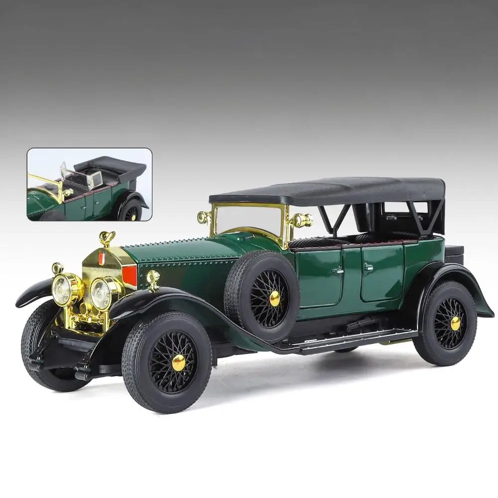 1:24 Rolls Royce Phantom I 1925 luxe classique rétro berline alliage métal moulé sous pression modèle voiture son lumière retirer Collection passe-temps