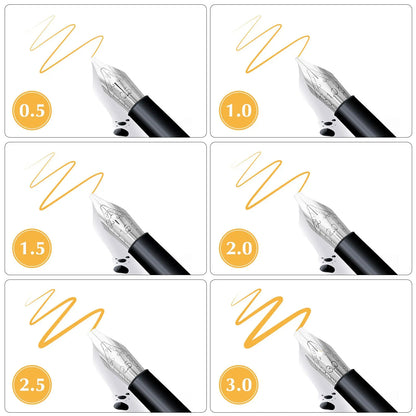 30 pièces plumes en acier inoxydable