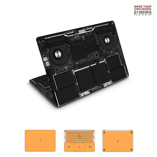 autocollant de peau coloré pour Macbook Pro