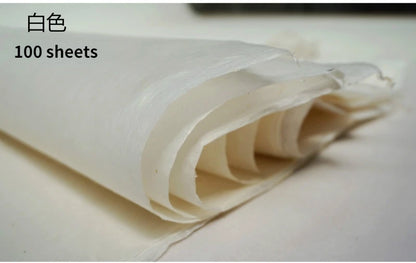 Yaozhai papier de coton fait à la main papier de mûrier rétro papier brut Xuan peinture à moitié mûre papier de calligraphie Yunlong Fiber papier de riz