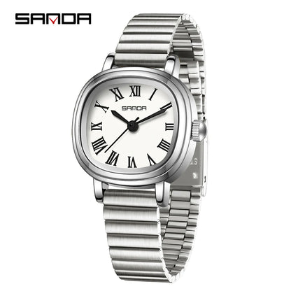 SANDA 1137 mode femmes Quartz élégant or Rose Simple romain bracelet en acier inoxydable
