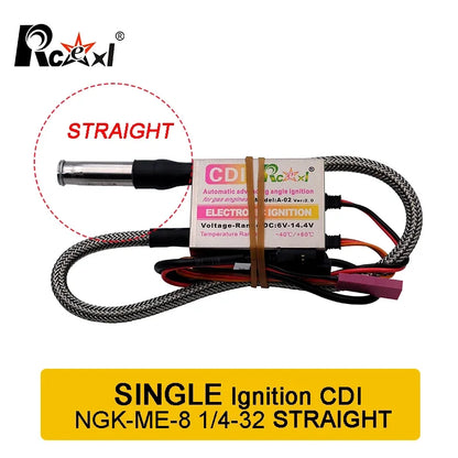 Rcexl Simple/Twin VILLE CDI NGK-ME-8 1/4-32 90/ 120 Résistant ou Droit pour Gaz GOLD DLE Moteur RC Avion