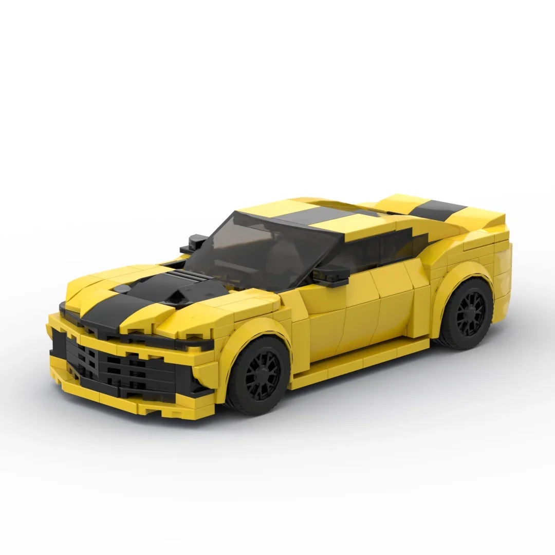 InhawBrick vitesse course Sport véhicule Racer Camaro jaune voiture bloc de construction adultes brique ensembles modèle jouets pour enfants