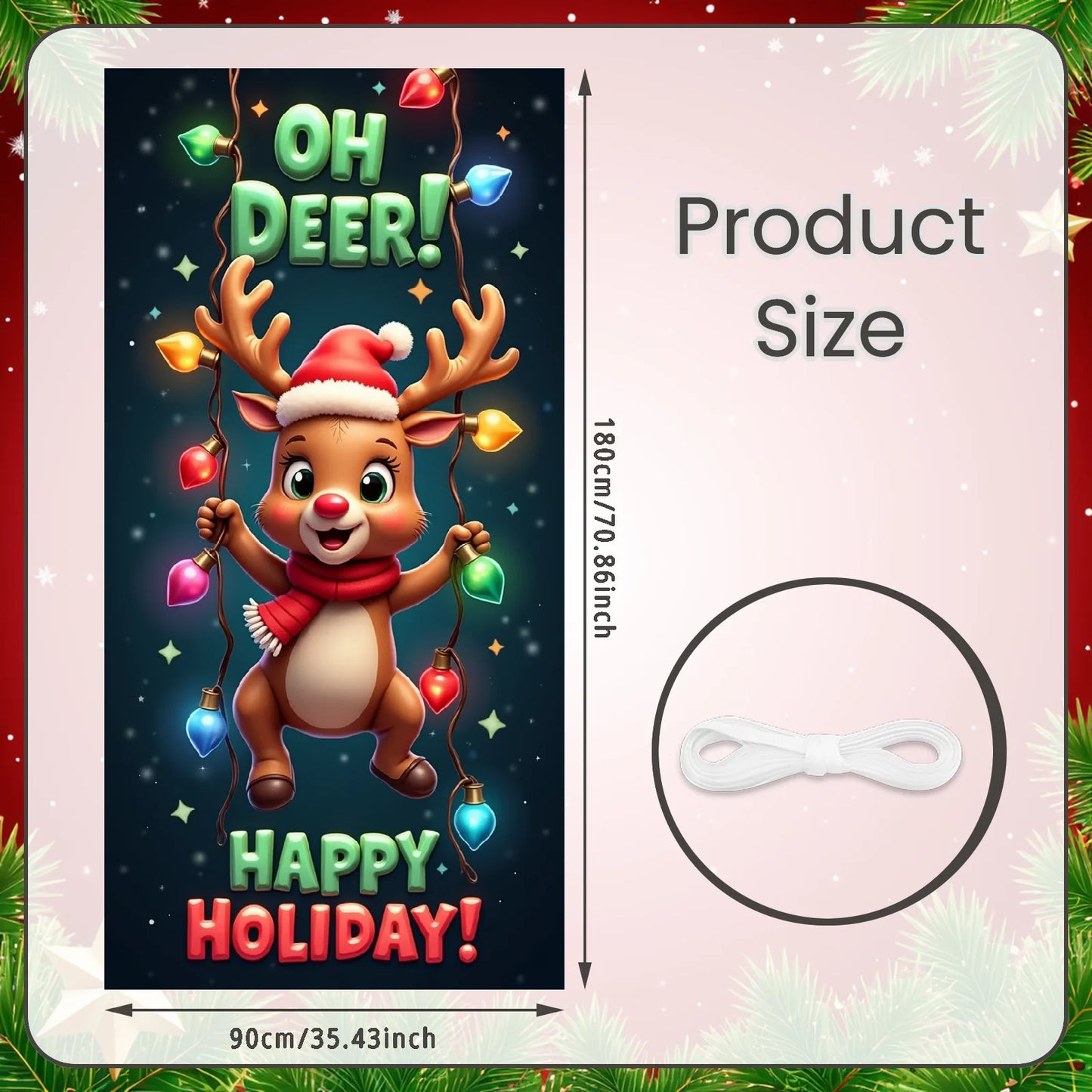 Drapeau suspendu de noël, bannière de porte de porche, décorations de noël pour la maison, ornements 2025, cadeaux de noël, décor du nouvel an 2026