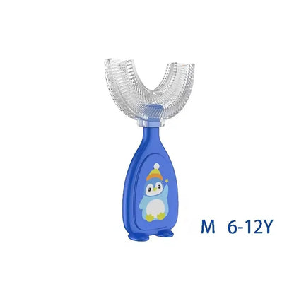 Brosse à Dents en Forme de U pour Enfant, en Silicone Souple, Résistante à 360, Soins Buccaux, Livres de Santé